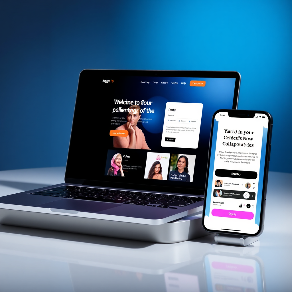Agga Meera landing page mockup