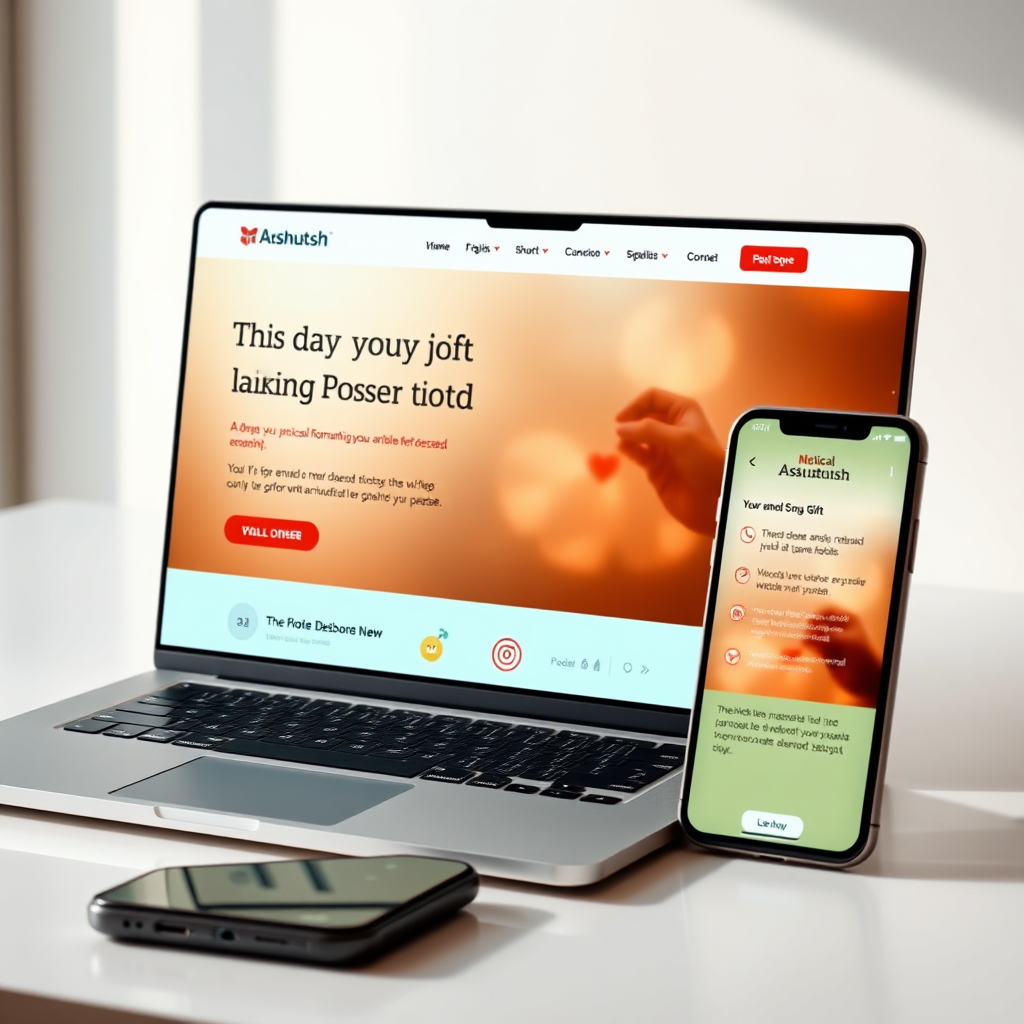 Musical Ashutosh landing page mockup